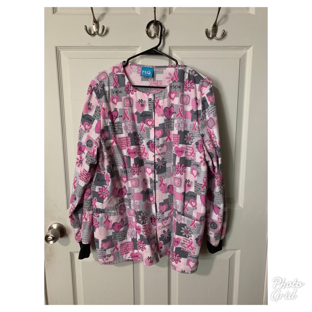 Breast Cancer Awareness Scrub Jacket